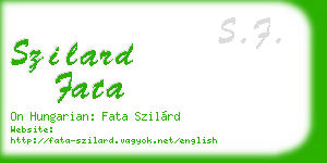 szilard fata business card